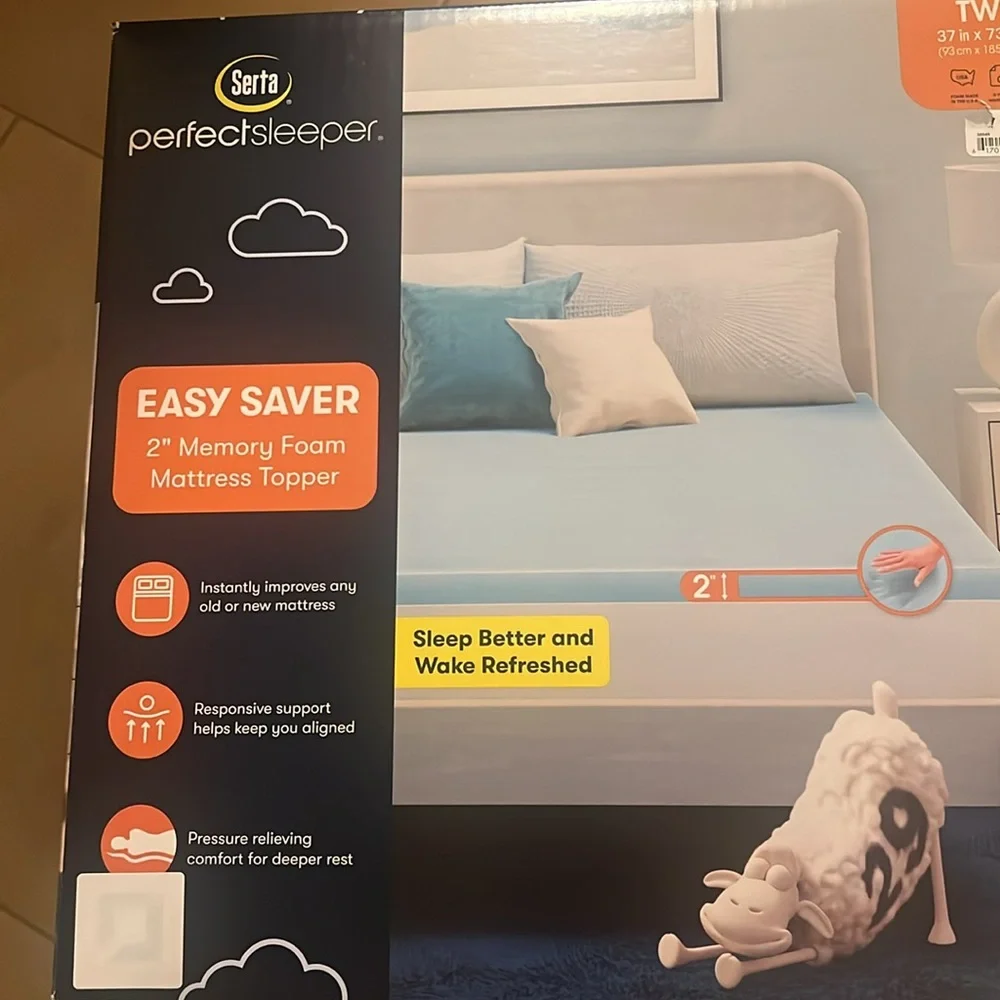 Serta Perfect Sleeper Blue Mattress Topper
